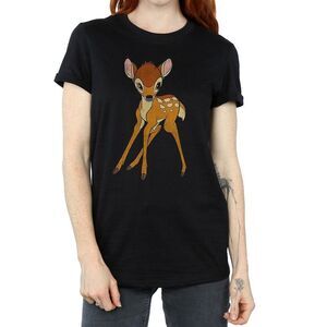 Bambi Womens/Ladies Cotton Boyfriend T-Shirt / Black